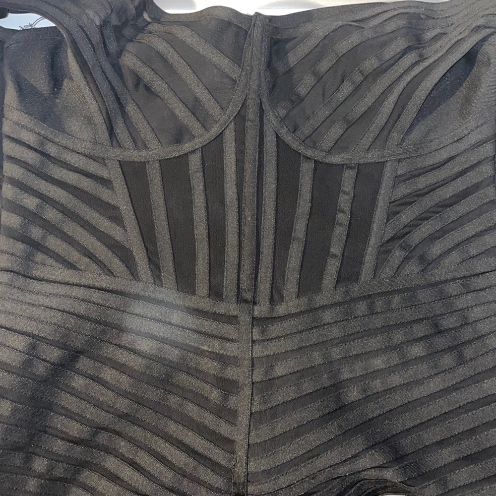 Bandage see thru midi dress